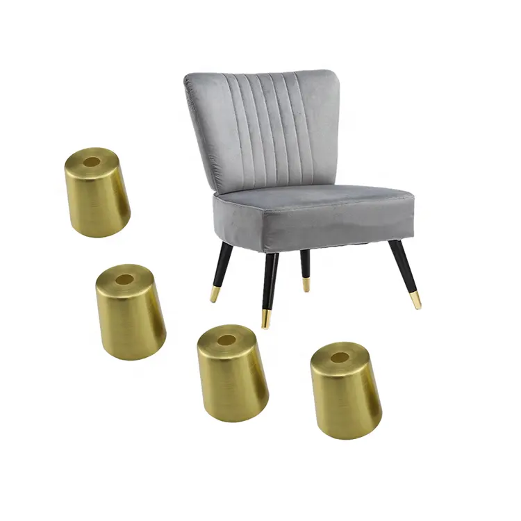 Gambe per sedie da tavolo in ottone mobili decorativi piedini per gambe copri tappo in metallo