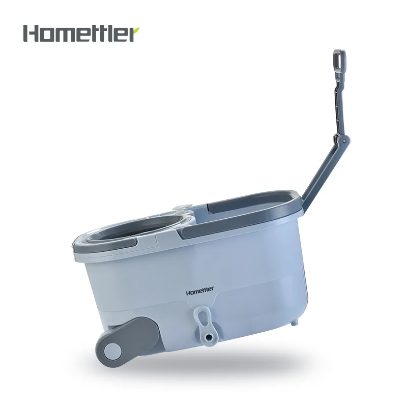 Esfregão de aço inoxidável limpeza doméstica, mãos livres, fácil de vida, 360, balde com roda