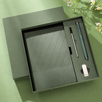 Ensemble Cadeau d'Affaires avec Stylo et Clé USB en PU Rigide, Journal Quotidien A5 Personnalisable pour Étudiants, Directement de l'Usine