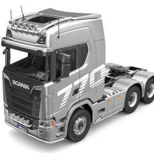 SJY-K5802 1/14 <b>Tractor</b> 6x6 Metal <b>RC</b> Truck 2-Speed Sound Light System Open Door Expert 50m Range USB Cable 4-Channel Toy Model - Product Image 4