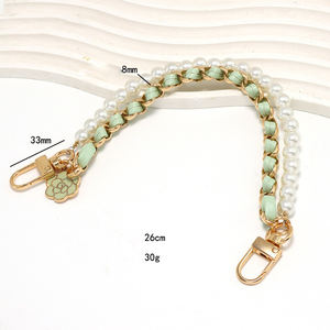 新しい2層パールビーズ付き携帯ストラップ、手作りDIYジュエリー、レザー携帯ケース、ハンズフリーランヤード付き - Product Image 3