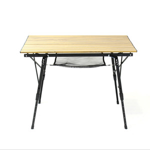 Mesa plegable de aluminio para exteriores, de aluminio para mesa plegable pícnic, barbacoa, fácil de doblar, con bolsa de almacenamiento, barata, altura ajustable - Product Image 4