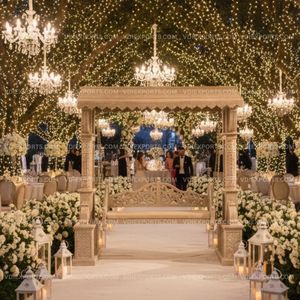 Columpio de madera artesanal tradicional Haldi Mehndi para decoración de ceremonias nupciales - Product Image 3