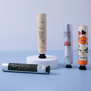 Hot Stamping Soft Plastic Cosmetic Hand Cream Packaging Tube Custom ABL Octagonal Cap Squeeze Lotion Hand Cream Cosmetic Tube