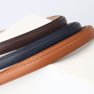 Cinturón de Vestir de Cuero Oscuro Ajustable para Mujer Inyhesky, Hebilla de Aleación, 1.4cm de Ancho, 104cm de Largo, Estilo Casual Simple, Talla Pequeña - Product Image 2