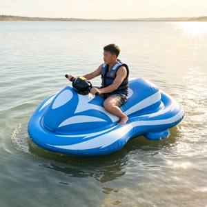 Moto Acuática Eléctrica Inflable, Scooter Acuático Motorizado Portátil, Juguete Acuático de Alta Velocidad para <span class=keywords><strong>Playa</strong></span> y <span class=keywords><strong>Lago</strong></span> - Product Image 1