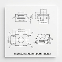 Interrupteur tactile SMD 4 broches 6,2x6,2x3,1mm 30mA, bouton poussoir en silicone Micro Tact/Silicone
