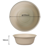 Bols de bagasse Eco jetable compostable biodégradable 32OZ bol de canne à sucre