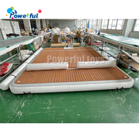 Île flottante gonflable Leisure Land 014, radeau flottant, plateforme de jet ski, échelle, certifiée CE, 100-500 kg, PVC