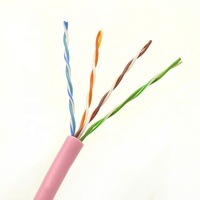 Kabel UTP Tembaga Telanjang 24awg 4P Kategori 5e Bersertifikasi ODM CCC untuk Jaringan Luar Ruangan