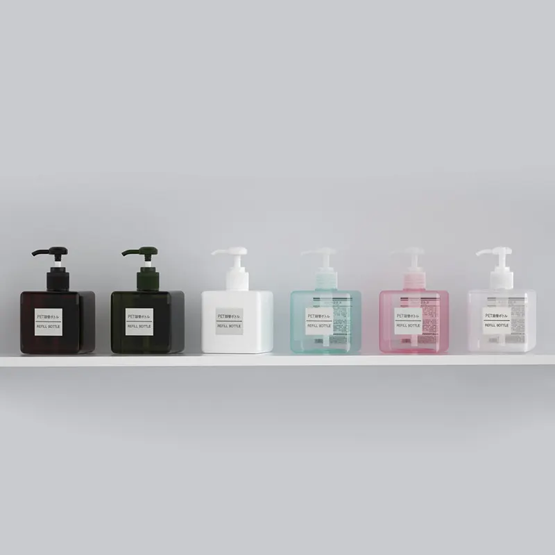 250ml quadratische Lotion Körper wasch flasche Hände desinfektion mittel Press flasche Shampoo flasche Abfüllung