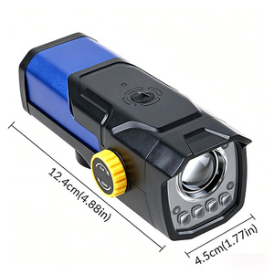 Luz Delantera para Bicicleta con Bocina, Zoom Giratorio LED, USB-C, IP45, Seguridad para Ciclismo al Aire Libre - Product Image 3