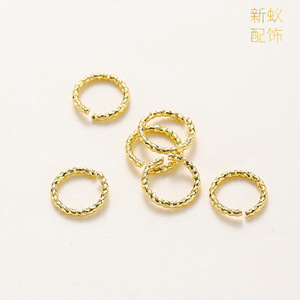 <b>Copper</b> Plated Twisted Open Jump Rings For <b>Bracelet</b> Making Chain Shape Jewelry Findings 14k 18k Gold Platinum Finish - Product Image 4
