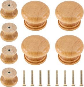 Poignée de meuble moderne en bois, forme originale, bouton de porte en hêtre, tirette de placard en bois massif - Product Image 4
