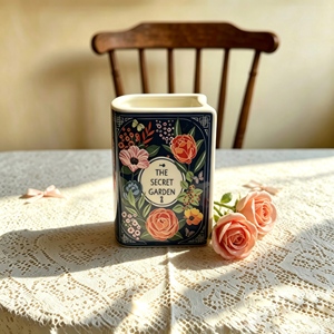 Adorable <span class=keywords><strong>porte</strong></span>-<span class=keywords><strong>savon</strong></span> en céramique à motif floral <span class=keywords><strong>rose</strong></span> avec relief de tulipe 3D et accent de feuille verte, <span class=keywords><strong>porte</strong></span>-<span class=keywords><strong>savon</strong></span> original pour salle de bain et cuisine - Product Image 4