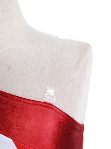 Vestido de Navidad con diseño de bastón de caramelo para niñas, para fiesta de baile de jazz, espectáculo, actuación, disfraz de un solo hombro con rayas, talla personalizada - Product Image 3