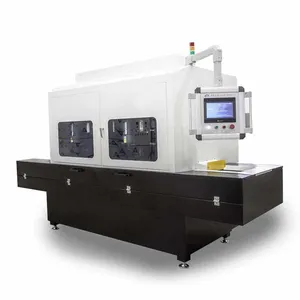 Máquina de rebarbação automática eficiente para fabricação de componentes metálicos de dupla face