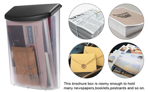 Boîte à brochures immobilières extérieure moderne, en plastique résistant <span class=keywords><strong>aux</strong></span> intempéries, à fixer au mur, porte-brochures et boîte <span class=keywords><strong>aux</strong></span> <span class=keywords><strong>lettres</strong></span> - Product Image 5