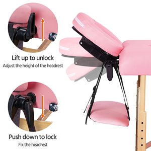 Yongteng, cama de masaje portátil rosa de espuma viscoelástica personalizada de lujo, camilla de pestañas, cama de pestañas - Product Image 2