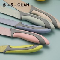 Cadeau promotionnel Couteaux à trancher en acier inoxydable revêtus de céramique Poignée en PP découpant un couteau de cuisine Guangdong