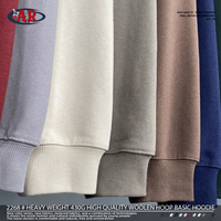 Ensemble de survêtement unisexe épais 430g avec sweat à capuche et pantalon de jogging oversize, personnalisable par impression et broderie