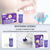 Dentifrice en mousse violette pour adultes blanchissant les dents correcteur de couleur des dents violettes usage domestique biologique pour les taches de dents jaunes