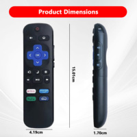 Control Remoto para Todos los Televisores Roku, Compatible con TCL Roku/Hisense Roku Smart TVs (Protección Contra Polaridad Inversa + Recubrimiento Suave al Tacto)