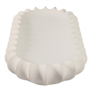Plateau en céramique à bord festonné, design minimaliste, décoration d'intérieur, centre de table pour lit ou table basse - Product Image 3