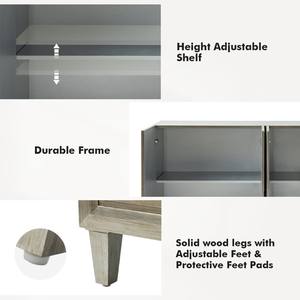 Fabricante colección muebles 58 ''moderno personalizado mejor calidad aparador de madera para comedor y sala de estar decoración del hogar - Product Image 4