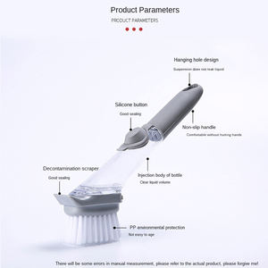 Herramienta de Limpieza 3 en 1, Estropajo para Lavar Platos con Mango Largo, Esponja para Fregadero, Cepillo para Platos con Dispensador de Jabón - Product Image 5