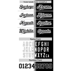 Jersey de béisbol degradado personalizado, camisas personalizadas transpirables con nombre y número para hombres, mujeres, jóvenes, conjuntos de patrones en blanco - Product Image 4