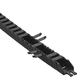 JFLO 15*20 half close cnc plastic cable chain, 15mm cable tray carrier for laser machine, for craving machine