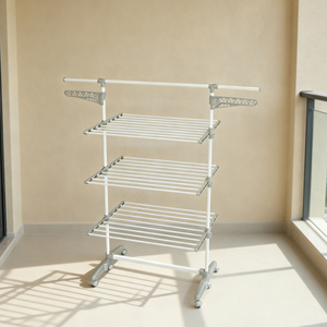 Séchoir à <span class=keywords><strong>linge</strong></span> robuste avec ailes pliables, séchoir à <span class=keywords><strong>linge</strong></span> réglable en hauteur, séchoir à <span class=keywords><strong>linge</strong></span> multi-niveaux - Product Image 1