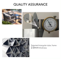 Ensemble table et chaises de comptoir de bar modernes meubles sur mesure pour jardin extérieur imperméable