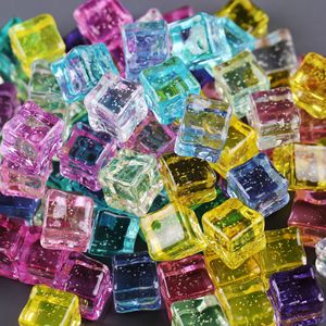 18mm Luminous Starry Glitter Acrylic Simulation Ice Cube Blind Bag DIY Jewelry <b>Car</b> <b>Ornament</b> Pendant Accessories - Product Image 3