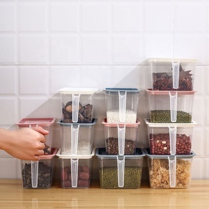 Modern Design BPA Free Stackable Square Food Storage Bins <b>Refrigerator</b> Fridge Plastic Organizer Boxes with Handle Lids - Product Image 4