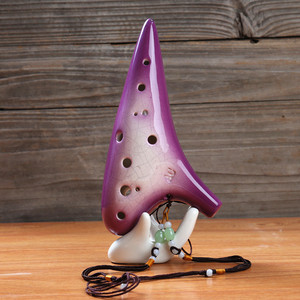 Ocarina professionnelle 12 trous en porcelaine craquelée, accordage précis, instrument de musique pour performance professionnelle - Product Image 4