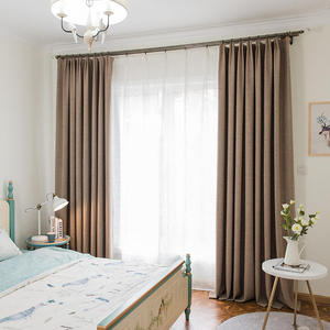 Tissu polyester couleur café brun gris pour rideaux de chambre à coucher, tissu pour rideaux occultants à 100% pour la maison et l'hôtel - Product Image 3