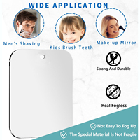 Miroir de douche incassable sans brouillard pour miroir de rasage petite tenture murale Camp vanité maquillage voyage camping miroirs