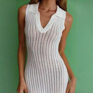 Robe d'été en crochet pour dames vente en gros bureau style décontracté froncé moulante <span class=keywords><strong>midi</strong></span> haut crayon naturel solide tricoté Simple - Product Image 3