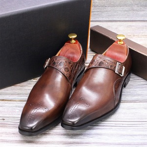 Zapatos Formales de Cuero de Lujo para Hombre, con Cordones, Color Marrón, para Bodas y Fiestas, Zapatos Oxford para Hombre - Product Image 1