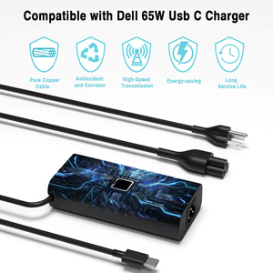Caricabatterie per Laptop 65W PD3.0 Type-C 20V 3.25A Ricarica Rapida Adattatore di Alimentazione USB-C per Notebook Dell HP Lenovo - Product Image 3