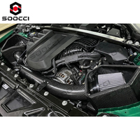 Boîtier d'admission d'air en fibre de carbone sèche, filtre à air conique, tuyau d'admission d'air froid, kit d'amélioration d'admission d'air pour moteur BMW G80 G81 G82 M3 M4 S58