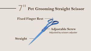 Ciseaux professionnels japonais en acier inoxydable outils de toilettage portables pour chiens et chats forme droite avec puissance de charge emballage en vrac - Product Image 6