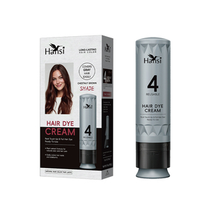 Crème colorante permanente pour <span class=keywords><strong>cheveux</strong></span> à base de plantes sans ammoniaque, couleur de <span class=keywords><strong>cheveux</strong></span> foncée magique, coloration rapide et durable, kit de coloration pour <span class=keywords><strong>cheveux</strong></span>, utilisation professionnelle en salon - Product Image 1