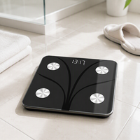 Balance connectée Bluetooth OEM en gros, rechargeable, en verre trempé, avec synchronisation via application et prise en charge multi-utilisateurs pour le suivi de la forme physique