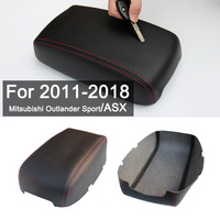 Boîte de rangement pour accoudoir central de voiture de luxe, couvercle de protection en cuir microfibre pour Mitsubishi ASX 11-18
