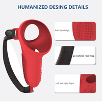 Pour Quest 3 VR contrôleur coque de boîtier de protection complète avec poignée poignée Silicone peau couverture accessoires de jeu
