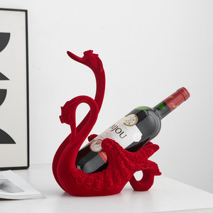 Étagère à vin créative et exquise en résine, ornement cygne de luxe léger, pour table à manger, meuble à vin, décoration de salon - Product Image 3