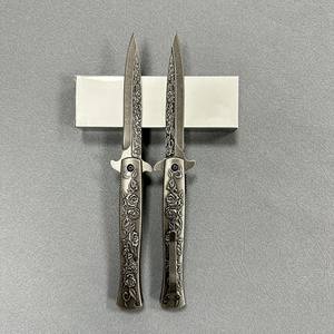 Hoja de lavado de piedra de moda <span class=keywords><strong>mango</strong></span> de aluminio en relieve cuchillo plegable de supervivencia de acero inoxidable cuchillo de autodefensa para exteriores al por mayor - Product Image 4